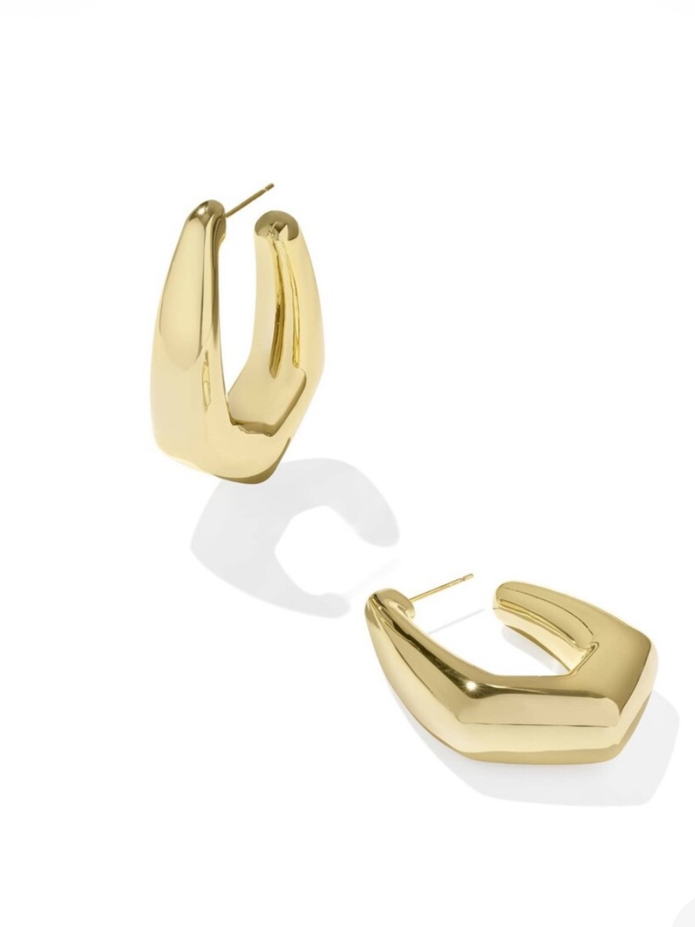 KAIA Kendra Scott Zorte Open Hexagon Earrings Gold Earrings 14K